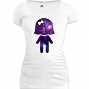 Женская удлиненная футболка Девочка Просто Космос