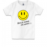 Дитяча футболка Smile Make me happy
