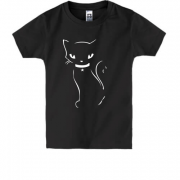 Детская футболка с силуэтом кота