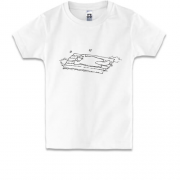 Детская футболка Кот Саймона на подстилке
