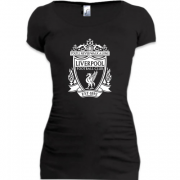 Женская удлиненная футболка Ливерпуль