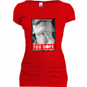 Женская удлиненная футболка Too Dope