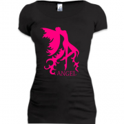 Женская удлиненная футболка "Ангел"