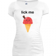 Женская удлиненная футболка Lick me