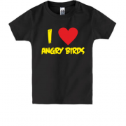 Детская футболка "I love Angry Birds"