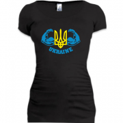 Женская удлиненная футболка Ukraine (WorkOut Style)