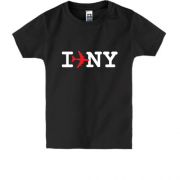 Дитяча футболка Я лечу до Нью-Йорка