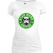 Женская удлиненная футболка StarWars coffee