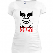 Женская удлиненная футболка OBEY (силуэт)