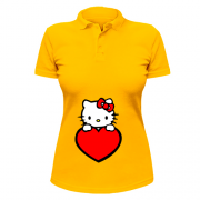 Жіноча сорочка-поло Kitty з серцем