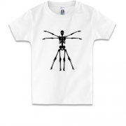 Детская футболка Скелет-Да-Винчи