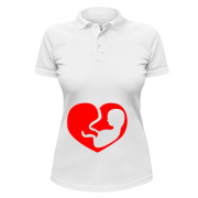 Жіноча футболка-поло Серце з малюком
