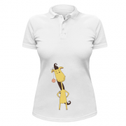 Жіноча футболка-поло з новорічної конячкою