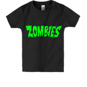Детская футболка с надписью Zombies