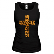 Жіноча майка з леопардовим хрестом