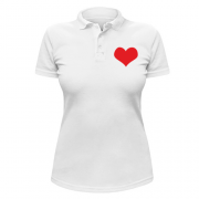 Жіноча футболка-поло Серце