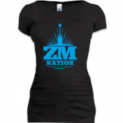 Женская удлиненная футболка ZM Nation 2