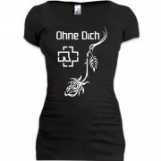 Женская удлиненная футболка Rammstein Ohne Dich