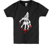 Детская футболка Рука скелета