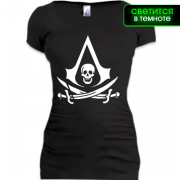 Женская удлиненная футболка с лого Assassin’s Creed 4