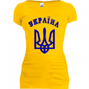 Женская удлиненная футболка Украина (2)
