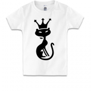 Детская футболка кошка - королевна