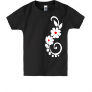 Детская футболка с цветочками