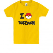 Детская футболка I love Pokemon