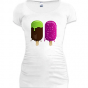 Женская удлиненная футболка Ice Cream Two