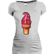 Женская удлиненная футболка Морожко-осьминожко