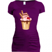 Женская удлиненная футболка Морожко