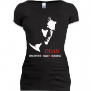 Женская удлиненная футболка с принтом "Dean Winchester"