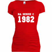 Женская удлиненная футболка На земле с 1982