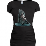 Женская удлиненная футболка со ждуном на железном троне