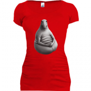 Женская удлиненная футболка со ждуном