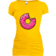 Женская удлиненная футболка с пончиком
