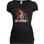 Женская удлиненная футболка Battlefield 1