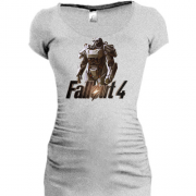 Женская удлиненная футболка Fallout 4 Робот