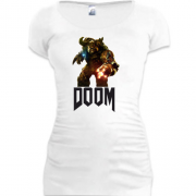 Женская удлиненная футболка doom_2016 (2)