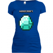 Женская удлиненная футболка Minecraft Диамант
