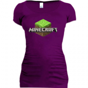 Женская удлиненная футболка Minecraft icon
