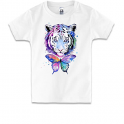 Дитяча футболка з тигром і метеликом