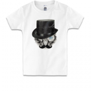 Дитяча футболка з котом в капелюсі