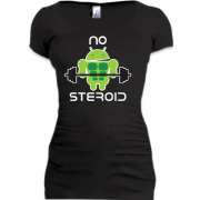 Женская удлиненная футболка No steroid