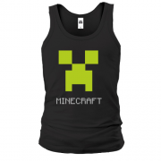 Майка Minecraft logo grey