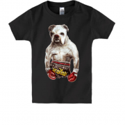 Дитяча футболка з псом-боксером в перчатках