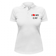 Рубашка поло I love my cat
