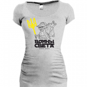Женская удлиненная футболка Воины света (2)
