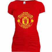 Женская удлиненная футболка Манчестер Юнайтед