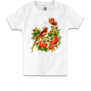 Детская футболка с калиной петриковской росписи